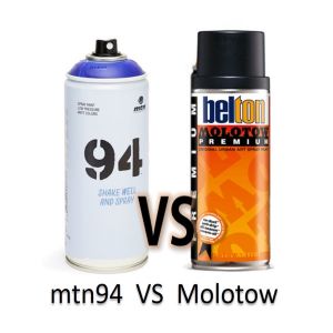 Comparativa Spray mtn94 vs molotow