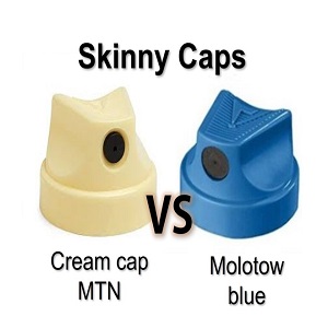 Skinny cream vs Molotow blue Cap