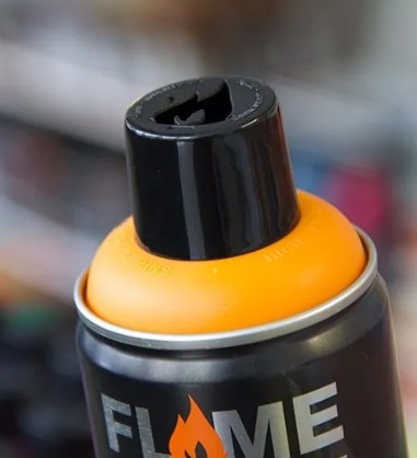  flame orange graffiti spray