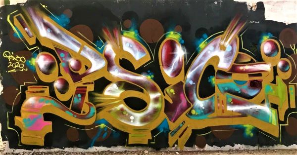 Graffiti del escritor de graffitis Psico
