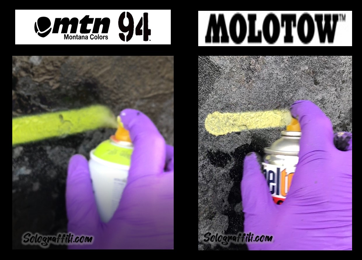 mtn94 vs Molotow graffiti spray 